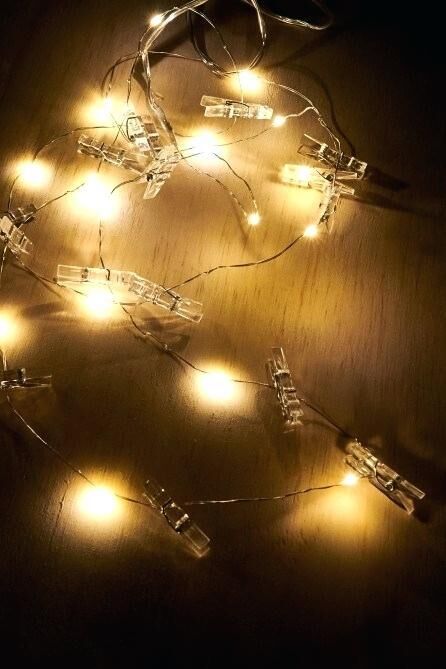 Світлодіодна гірлянда Sunlamp з прищіпками для фото 20 led Warm White 3 метра на батарейках 2 шт AA
