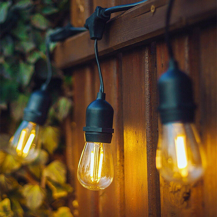Уличная LED гирлянда Vintage Edison 10 ламп E27 длина 7,5м для двора и террасы, водонепроницаемая декорация для сада, улицы и балкона