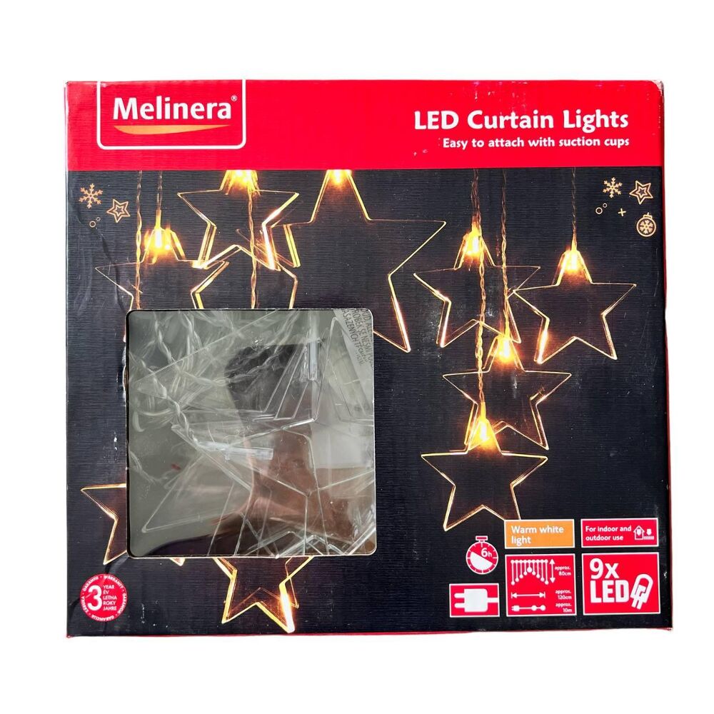 Led Штора гирлянда звезды 9 шт Melinera curtains