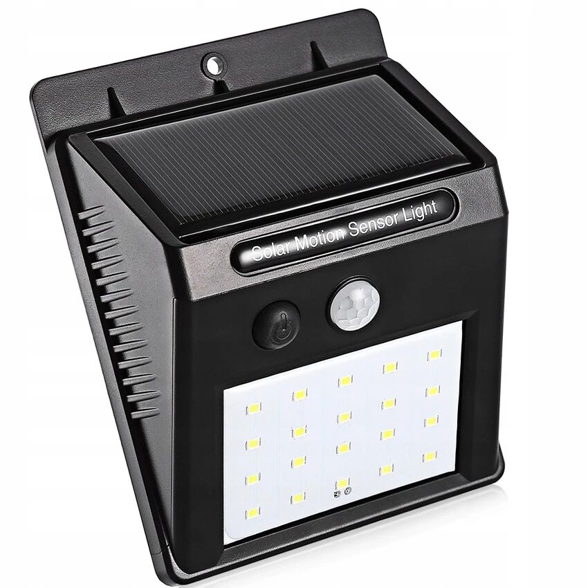 Вуличний світильник із датчиком руху на сонячній батареї Light LED 20 білий колір