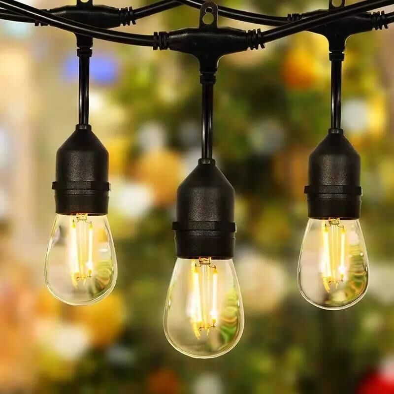 Уличная гирлянда с ретро лампами LED Edison 15шт, 24V, 10 метров