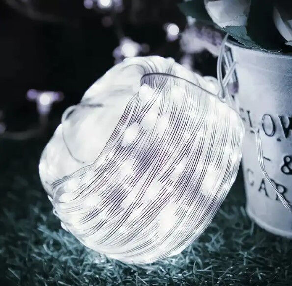 Гірлянда світлодіодна 200 LED великі краплі 20 метрів, будинок/улиця білий, 8 режимів