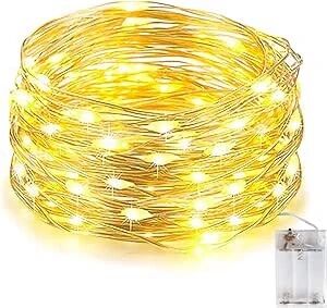 Светодиодная гирлянда Sun Lamp Капля Росы 200 LED, 20м теплый белый свет, батарейки 3 АА