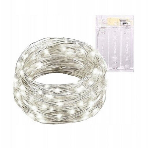 Світлодіодна гірлянда Sun Lamp Крапля Роси 100 LED, 10м тепле біле світло, батарейки 3 АА