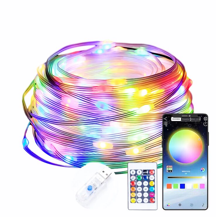Розумна стрічка для гірлянди 100LED 10 метрів USB-пульт дистанційного керування IP65 APP