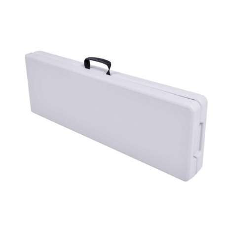 Скамейка складная SpringFun 180см - многофункциональная скамейка HDPE для кейтеринга Нагрузка 230кг Белая 180×29×43см