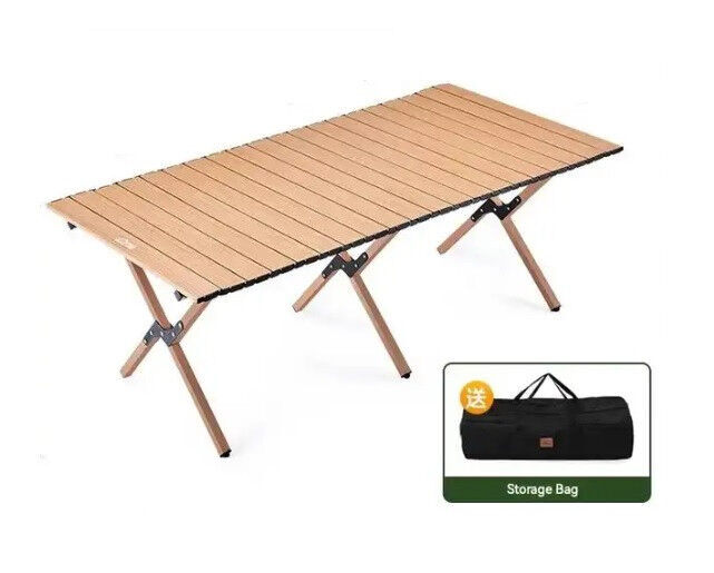 Раскладной стол SpringFun L 120×60×45см - портативный кемпинговый стол для туризма Металлический каркас 30кг Для 4-6 человек