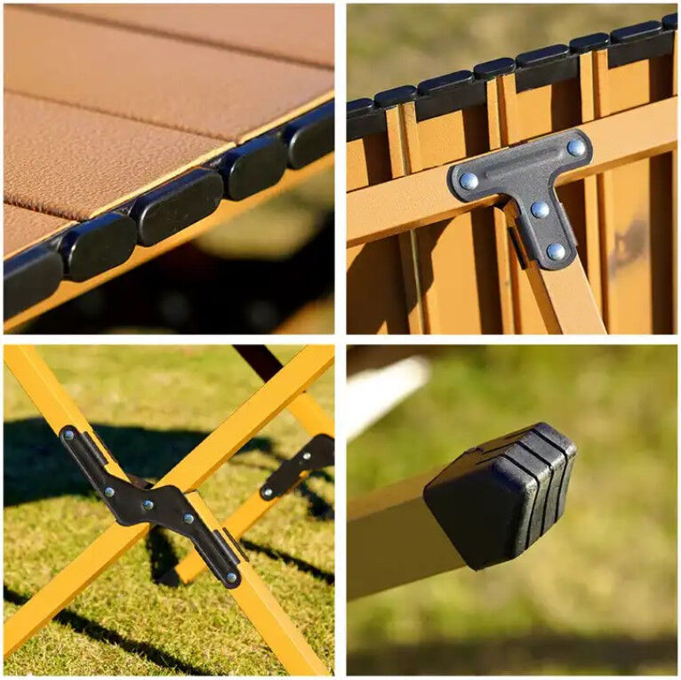 Раскладной стол SpringFun L 120×60×45см - портативный кемпинговый стол для туризма Металлический каркас 30кг Для 4-6 человек