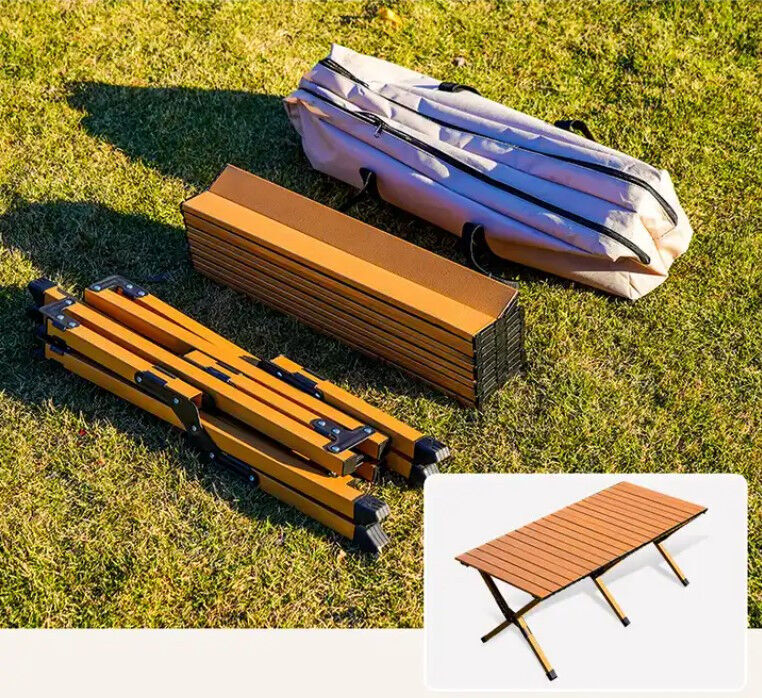 Раскладной стол SpringFun L 120×60×45см - портативный кемпинговый стол для туризма Металлический каркас 30кг Для 4-6 человек