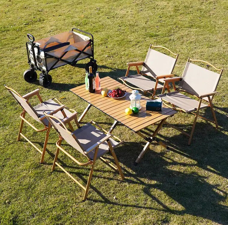 Раскладной стол SpringFun L 120×60×45см - портативный кемпинговый стол для туризма Металлический каркас 30кг Для 4-6 человек